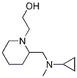 2-{2-[(Cyclopropyl-Methyl-aMino)-Methyl]-piperidin-1-yl}-ethanol结构式