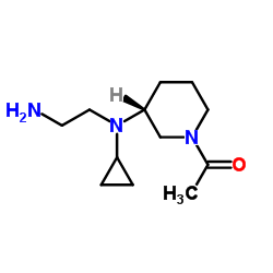1-{(3R)-3-[(2-Aminoethyl)(cyclopropyl)amino]-1-piperidinyl}ethanone Structure