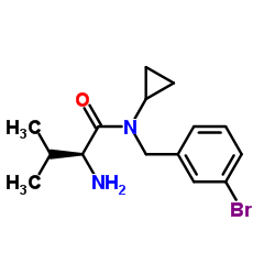 N-(3-Bromobenzyl)-N-cyclopropyl-L-valinamide结构式