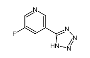 3-fluoro-5-(1(2)H-tetrazol-5-yl)-pyridine Structure