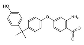 4-[2-[4-(3-amino-4-nitrophenoxy)phenyl]propan-2-yl]phenol结构式