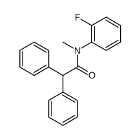 N-(2-fluorophenyl)-N-methyl-2,2-diphenylacetamide结构式