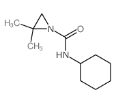 N-cyclohexyl-2,2-dimethyl-aziridine-1-carboxamide结构式