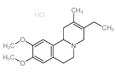 3-ethyl-9,10-dimethoxy-2-methyl-4,6,7,11b-tetrahydro-1H-benzo[a]quinolizine,hydrochloride结构式