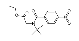 N-(1,1-Dimethylethyl)-N-(4-nitrobenzoyl)-aminoacetic acid ethyl ester Structure