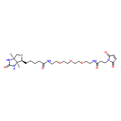 Biotin-PEG3-Mal structure