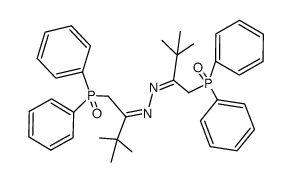 N,N'-Bis-[1-(diphenyl-phosphinoylmethyl)-2,2-dimethyl-prop-(Z)-ylidene]-hydrazine结构式