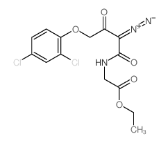 Glycine,N-[2-diazo-4-(2,4-dichlorophenoxy)acetoacetyl]-, ethyl ester (8CI) structure