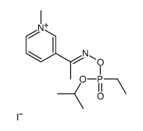 (E)-N-[ethyl(propan-2-yloxy)phosphoryl]oxy-1-(1-methylpyridin-1-ium-3-yl)ethanimine,iodide Structure