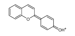 2-(4-Hydroxyphenyl)-1-benzopyrylium结构式