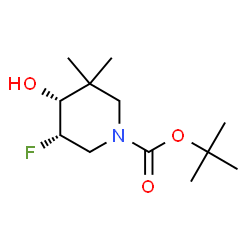 顺式-3-氟-4-羟基-5,5-二甲基哌啶-1-甲酸叔丁酯图片