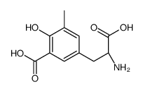 5-[(2S)-2-amino-2-carboxyethyl]-2-hydroxy-3-methylbenzoic acid结构式