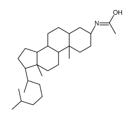 N-[(3R,8R,9S,10S,13R,14S,17R)-10,13-dimethyl-17-[(2R)-6-methylheptan-2-yl]-2,3,4,5,6,7,8,9,11,12,14,15,16,17-tetradecahydro-1H-cyclopenta[a]phenanthren-3-yl]acetamide结构式