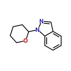 1-(Tetrahydro-2H-pyran-2-yl)-1H-indazole结构式