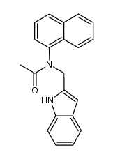 N-((1H-indol-2-yl)methyl)-N-(naphthalen-1-yl)acetamide结构式