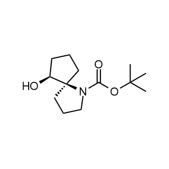tert-Butyl (5S,6S)-6-hydroxy-1-azaspiro[4.4]nonane-1-carboxylate Structure