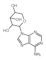 9-.beta.-D-Xylopyranosyladenine结构式