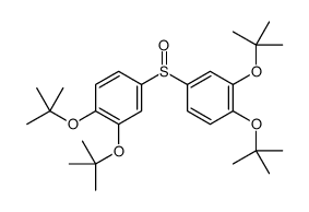 4-[3,4-bis[(2-methylpropan-2-yl)oxy]phenyl]sulfinyl-1,2-bis[(2-methylpropan-2-yl)oxy]benzene结构式