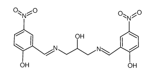 (2-hydroxypropane-1,3-diyl)bis(5-nitrosalicylaldimine)结构式