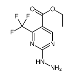 ethyl 2-hydrazinyl-4-(trifluoromethyl)pyrimidine-5-carboxylate Structure