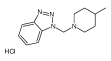 1-[(4-methylpiperidin-1-ium-1-yl)methyl]benzotriazole,chloride结构式