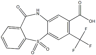 11-oxo-7-(trifluoromethyl)-10,11-dihydrodibenzo[b,f][1,4]thiazepine-8-carboxylic acid 5,5-dioxide Structure