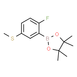 2-Fluoro-5-(methylthio)phenylboronic acid pinacol ester structure