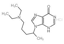 9-(5-diethylaminopentan-2-yl)-3H-purin-6-one结构式