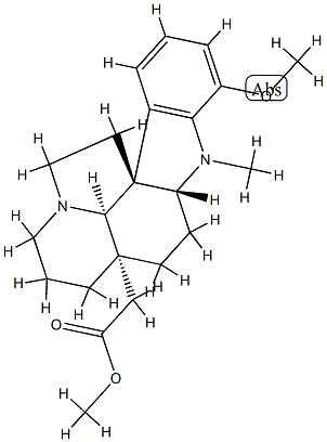 1-Methyl-17-methoxyaspidospermidin-21-oic acid methyl ester Structure