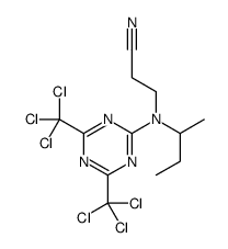 3-[[4,6-bis(trichloromethyl)-1,3,5-triazin-2-yl]-butan-2-ylamino]propanenitrile Structure