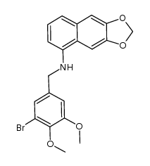 N-(3-bromo-4,5-dimethoxybenzyl)naphtho[2,3-d][1,3]dioxol-5-amine结构式