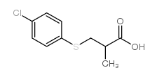 3-[(4-氯苯基)硫代]-2-甲基丙酸结构式