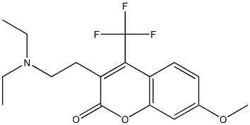 3-(2-(Diethylamino)ethyl)-7-methoxy-4-(trifluoromethyl)-2H-chromen-2-one结构式