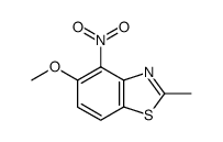 Benzothiazole, 5-methoxy-2-methyl-4-nitro- (9CI)结构式