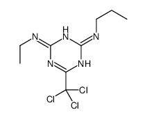 4-N-ethyl-2-N-propyl-6-(trichloromethyl)-1,3,5-triazine-2,4-diamine结构式