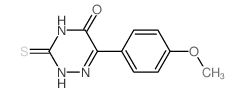 6-(4-methoxyphenyl)-3-sulfanylidene-2H-1,2,4-triazin-5-one Structure