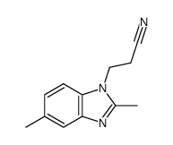 1-Benzimidazolepropionitrile,2,5-dimethyl-(8CI) Structure