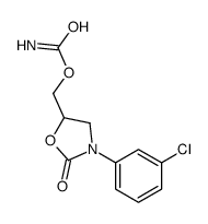 3-(m-Chlorophenyl)-2-oxo-5-oxazolidinylmethyl=carbamate Structure