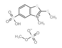 3-methyl-2-methylsulfanyl-benzothiazole-5-sulfonic acid; sulfooxymethane结构式