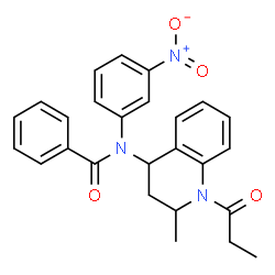 N-{3-nitrophenyl}-N-(2-methyl-1-propionyl-1,2,3,4-tetrahydroquinolin-4-yl)benzamide结构式