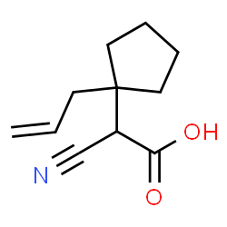 Cyclopentaneacetic acid,-alpha--cyano-1-(2-propenyl)- (9CI) structure