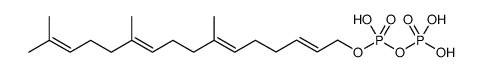 7,11,15-trimethyl-hexadeca-2E,6E,10E,14E-tetraenyl diphosphate结构式