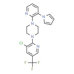 1-[3-Chloro-5-(trifluoromethyl)-2-pyridinyl]-4-[3-(1H-pyrrol-1-yl)-2-pyridinyl]piperazine Structure
