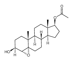 4α,5-epoxy-3β-hydroxy-5α-androstan-17β-yl acetate Structure