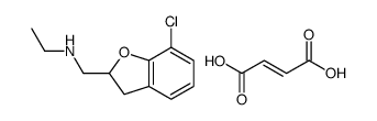 (7-chloro-2,3-dihydro-1-benzofuran-2-yl)methyl-ethylazanium,(Z)-4-hydroxy-4-oxobut-2-enoate结构式