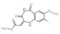 methyl (2E)-2-(10-chloro-9-methoxy-4,6-dioxo-2,5-diazabicyclo[5.4.0]undeca-7,9,11-trien-3-ylidene)acetate structure