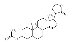 [10,13-dimethyl-17-(2-oxooxolan-3-yl)-2,3,4,5,6,7,8,9,11,12,16,17-dodecahydro-1H-cyclopenta[a]phenanthren-3-yl] acetate结构式