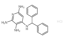 2,3,4,6-Pyridinetetramine,N4-(diphenylmethyl)-, hydrochloride (1:2) structure