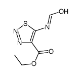 1,2,3-Thiadiazole-4-carboxylicacid,5-(formylamino)-,ethylester(9CI) structure