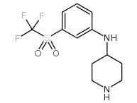 N-[3-[(TRIFLUOROMETHYL)SULFONYL]PHENYL]PIPERIDINE-4-AMINE structure